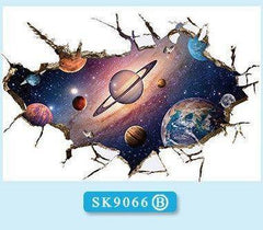 Space Planet Wall Stickers Bedroom Living Room Ceiling Decoration Stickers 3D Stereo - Dreamy-Designs Store Online