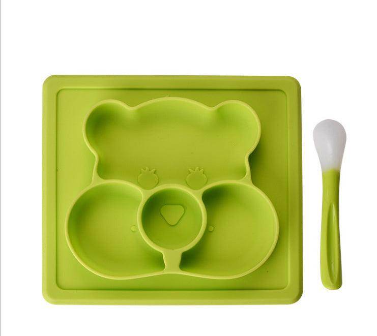Cartoon Bear Silicone Baby Plate - 3 Colors Available - Dreamy-Designs Store Online