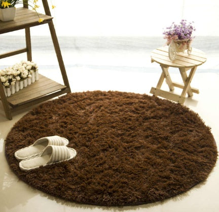 Fluffy Round Shaggy Rugs - 9 Colors, 1.77" Thick Pile - Dreamy-Designs Store Online