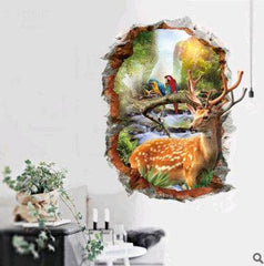 Three-dimensional 3D wall stickers, hole painting, landscape - Dreamy-Designs Store Online