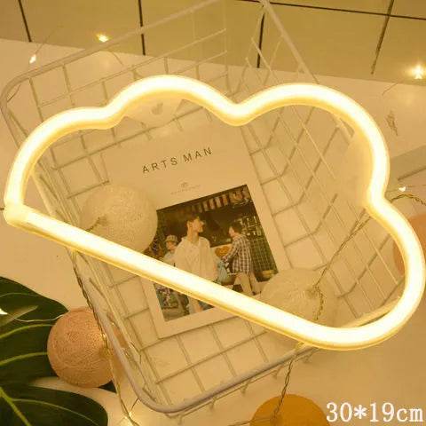 LED Neon Sign Night Light (INS Decoration) - USB & Battery Powered / Indoor Wall Decor / Romantic Elegant Lighting / Perfect Gift Idea (30x18.5x2cm) - Dreamy-Designs Store Online