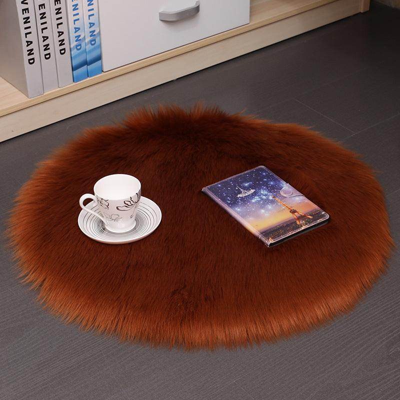 Hair Plush Carpet Floor Mats Household Floor Mats Wool Round Bedroom Carpets - Dreamy-Designs Store Online