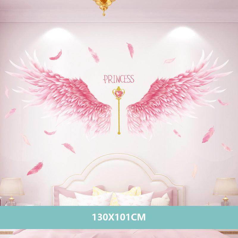 Angel Wings Stickers Decoration (Small Pattern) // Room & Bedroom Wall Layout // Waterproof Wall Stickers // Bedside Background Wall // Modern Style // 1 Piece // PVC Material - Dreamy-Designs Store Online