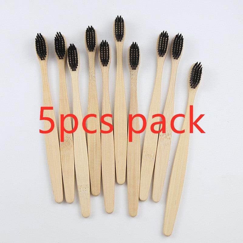 Rainbow Bamboo Toothbrush Set: 5 Eco-Friendly Oral Care Essentials - Dreamy-Designs Store Online