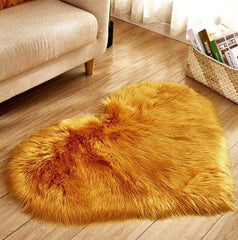 Heart-Shaped Plush Rugs: 3 Sizes for Soft Home Decor - Dreamy-Designs Store Online
