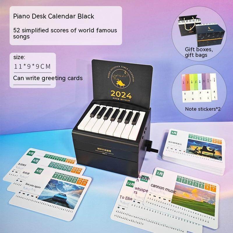 Taylor Piano Calendar 2025 Mini Piano Calendar (Desktop Ornament) / 27 Music Calendar Cards / 52 Songs / USB Rechargeable / 5 Instrument Sounds / Gifts for Music Fans - Dreamy-Designs Store Online