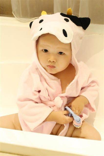 Cartoon Cute Animal Modeling Baby Bath Towels Baby Bathrobes Cotton Children's Bathrobes Baby Hooded - Dreamy-Designs Store Online