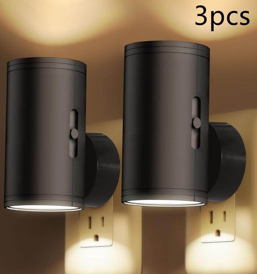 Wall Light-controlled Induction Dimmable Night Light (Three Colors/RGB) - Geometric Stereo Design, Socket Powered, 110V (1/2/3/4 Pack) - Dreamy-Designs Store Online