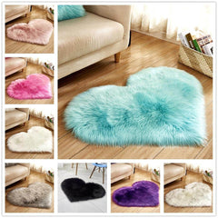 Heart-Shaped Plush Rugs: 3 Sizes for Soft Home Decor - Dreamy-Designs Store Online