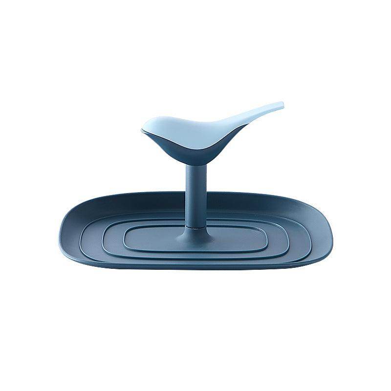 Nordic Pan Cover Storage Rack: Foldable Wall-Mounted Pot Lid Cooking Spoon Holder & Drain Tray (Nordic Green/Pink/Blue/White) - 11.5x18x2.2CM PP Material - Dreamy-Designs Store Online
