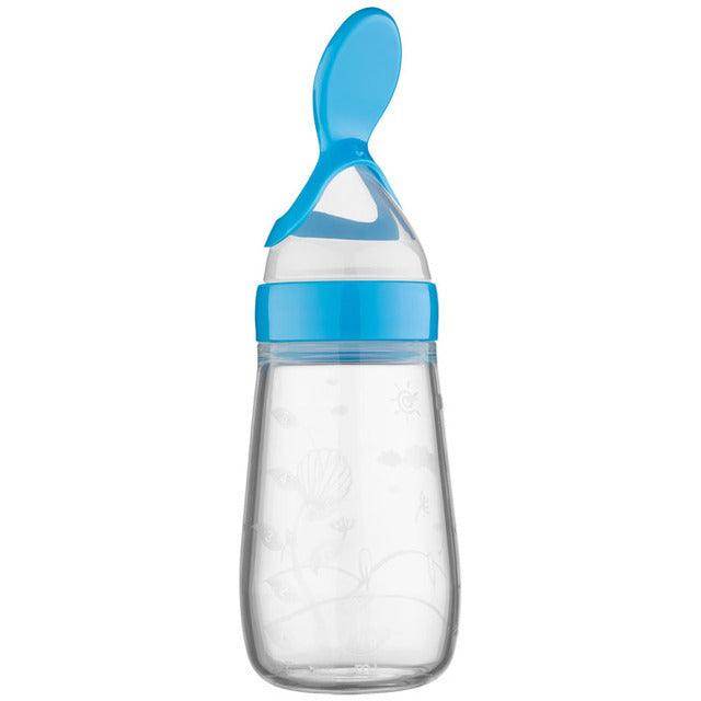 Safe 90ml Silicone Baby Feeding Spoon | Heat-Resistant - Dreamy-Designs Store Online