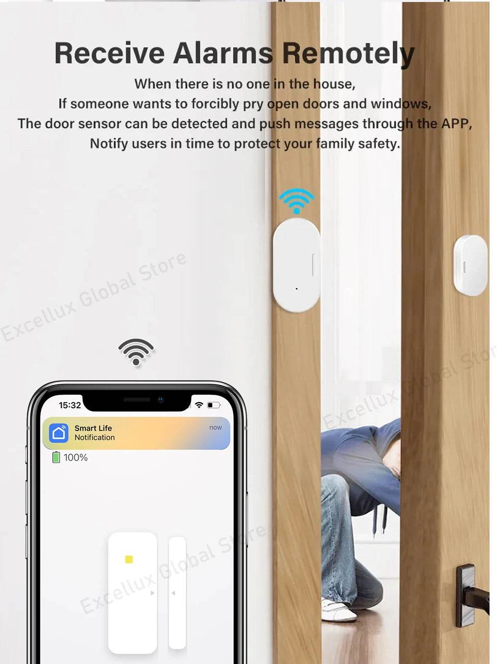 Tuya Zigbee Door Magnetic Sensor Door Window Open Closed Detector Alarm Sensor Smart Life App Works With Alexa Google Home - Dreamy-Designs Store Online