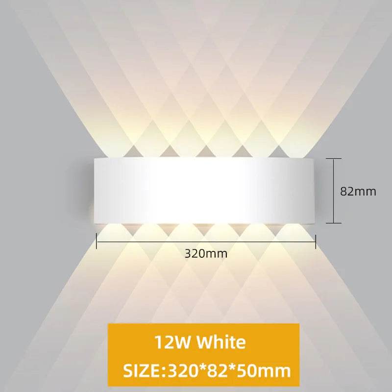 Aluminum LED Wall Lamp Waterproof IP65 interior wall light Up and Down Outdoor Garden Lights Bedroom Living Room Stairs Lighting - Dreamy-Designs Store Online
