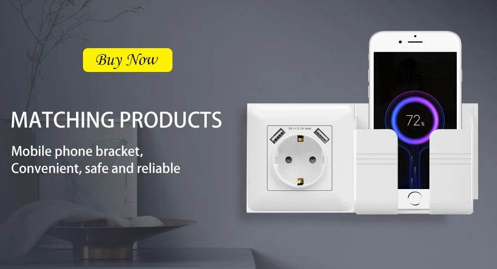 Herepow 118 Series Thailand American Standard Dual USB Wall Socket Smart Home Appliance Plug Adapter Type-c 3.1A Fast Charging - Dreamy-Designs Store Online