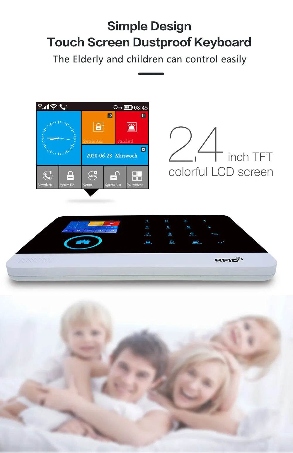 PG-103 Home Security Alarm System Wifi GSM Alarm Intercom Remote Control Autodial 433MHz Detectors IOS Android Tuya APP Control - Dreamy-Designs Store Online