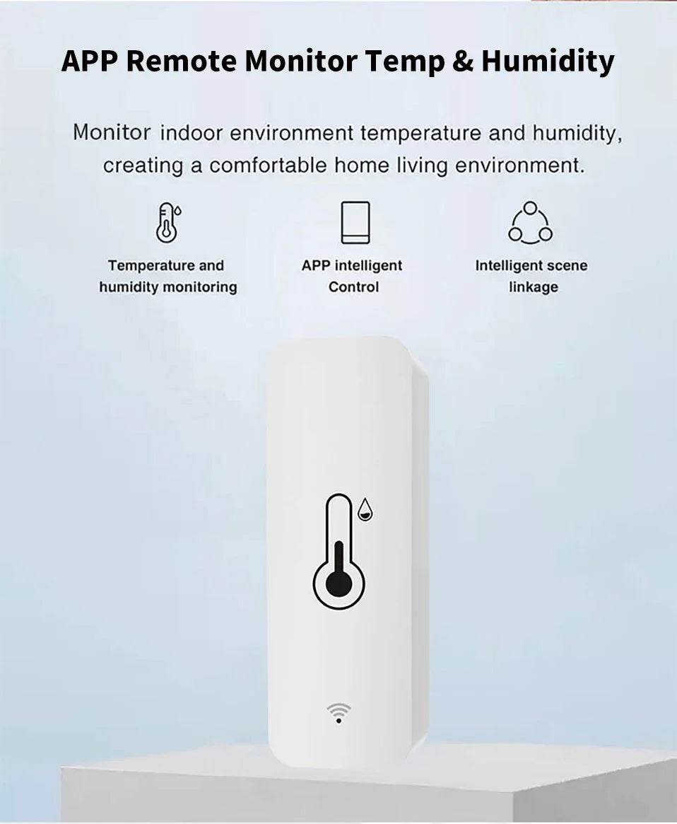 Tuya WiFi Smart Temperature Humidity Sensor Indoor Hygrometer Controller Monitoring Work with Smart Speaker Alexa Google Home - Dreamy-Designs Store Online