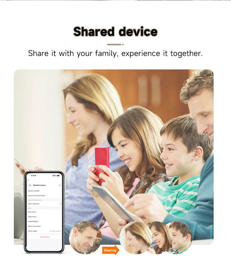 Tuya Smart Life Vibration Sensor ZigBee WiFi Tuya Sensor Monitor App Control Security Protection Zigbee Sensor Motion ShockAlarm - Dreamy-Designs Store Online