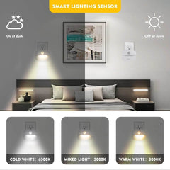 LED Night Light EU Plug In Smart Motion Sensor Light 220V Wall Lamp for Home Aisle WC Hallway Stair Kitchen Bedroom Night Lamp - Dreamy-Designs Store Online