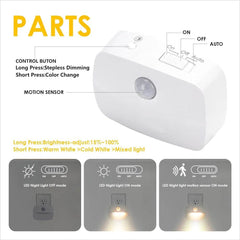 LED Night Light EU Plug In Smart Motion Sensor Light 220V Wall Lamp for Home Aisle WC Hallway Stair Kitchen Bedroom Night Lamp - Dreamy-Designs Store Online