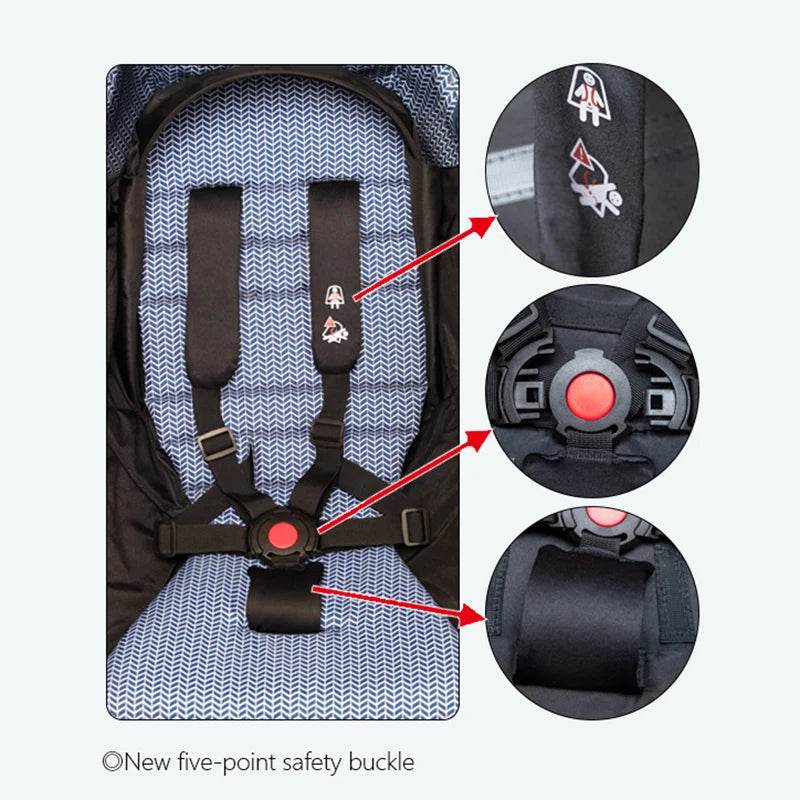 Premium 3-Piece Stroller Accessory Set for YOYO/YOYO2/YOYA Babytime (Hood, Mattress, Seat Cushion) - UPF50+ Sun Protection, Comfortable Padding - Dreamy-Designs Store Online