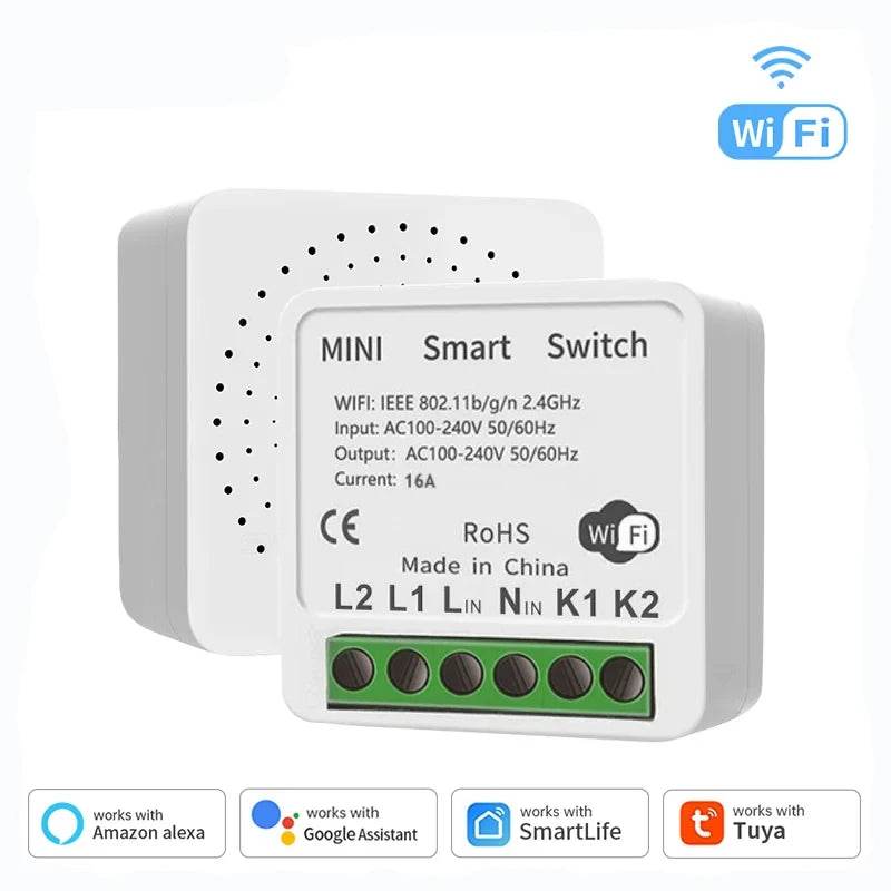 16A Tuya Smart WiFi Switch APP Control Switch Mini Breaker Smart Life Control Support Alexa Home Yandex Alice - Dreamy-Designs Store Online