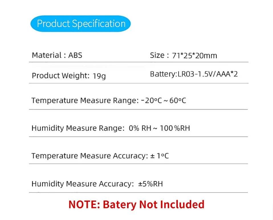 Tuya WiFi Smart Temperature Humidity Sensor Indoor Hygrometer Controller Monitoring Work with Smart Speaker Alexa Google Home - Dreamy-Designs Store Online