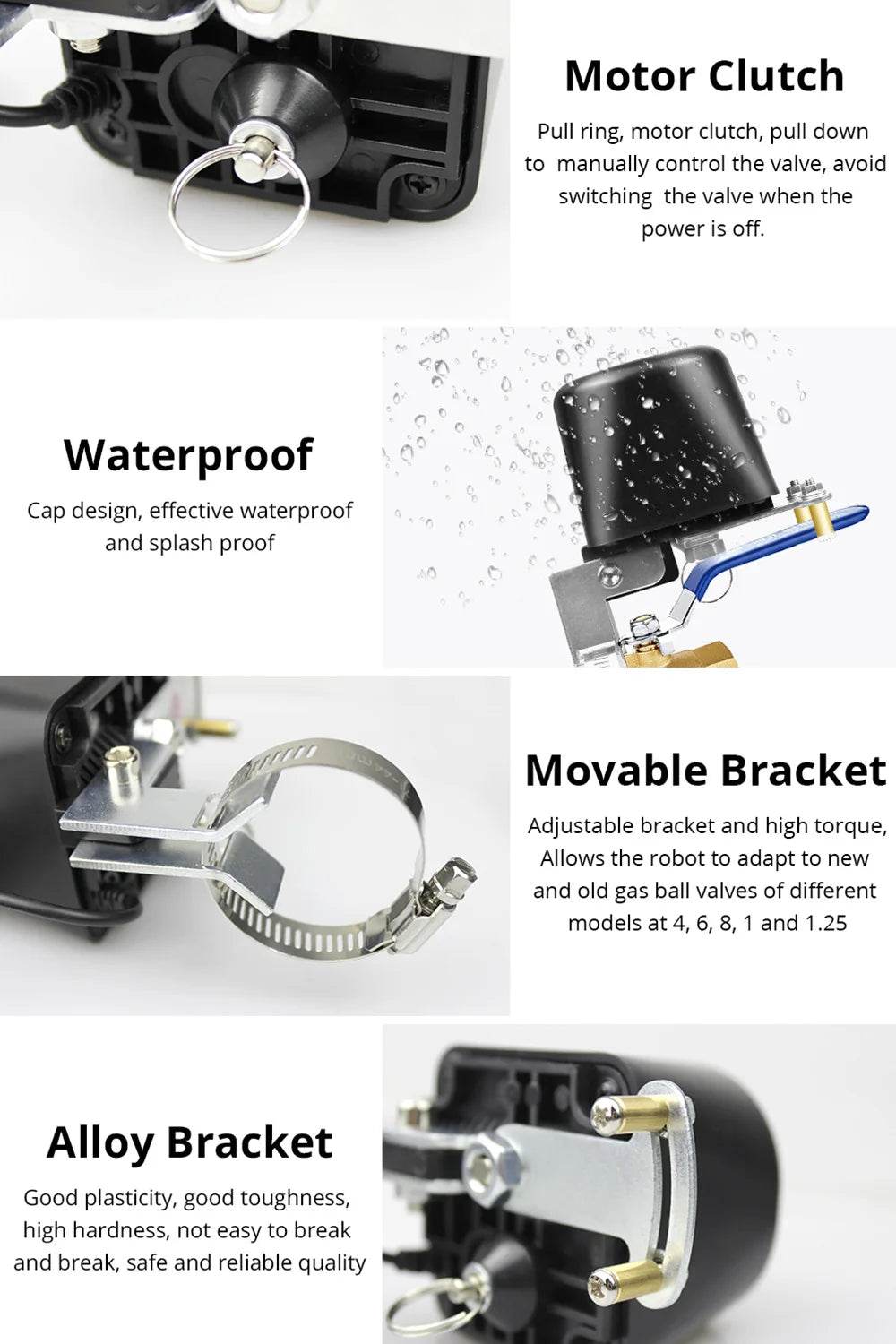 Tuya WiFi/Zigbee Water Valve Gas Shutoff Controller Support Alexa Google Assistant Smart Wireless Remote Control Smart Life App - Dreamy-Designs Store Online