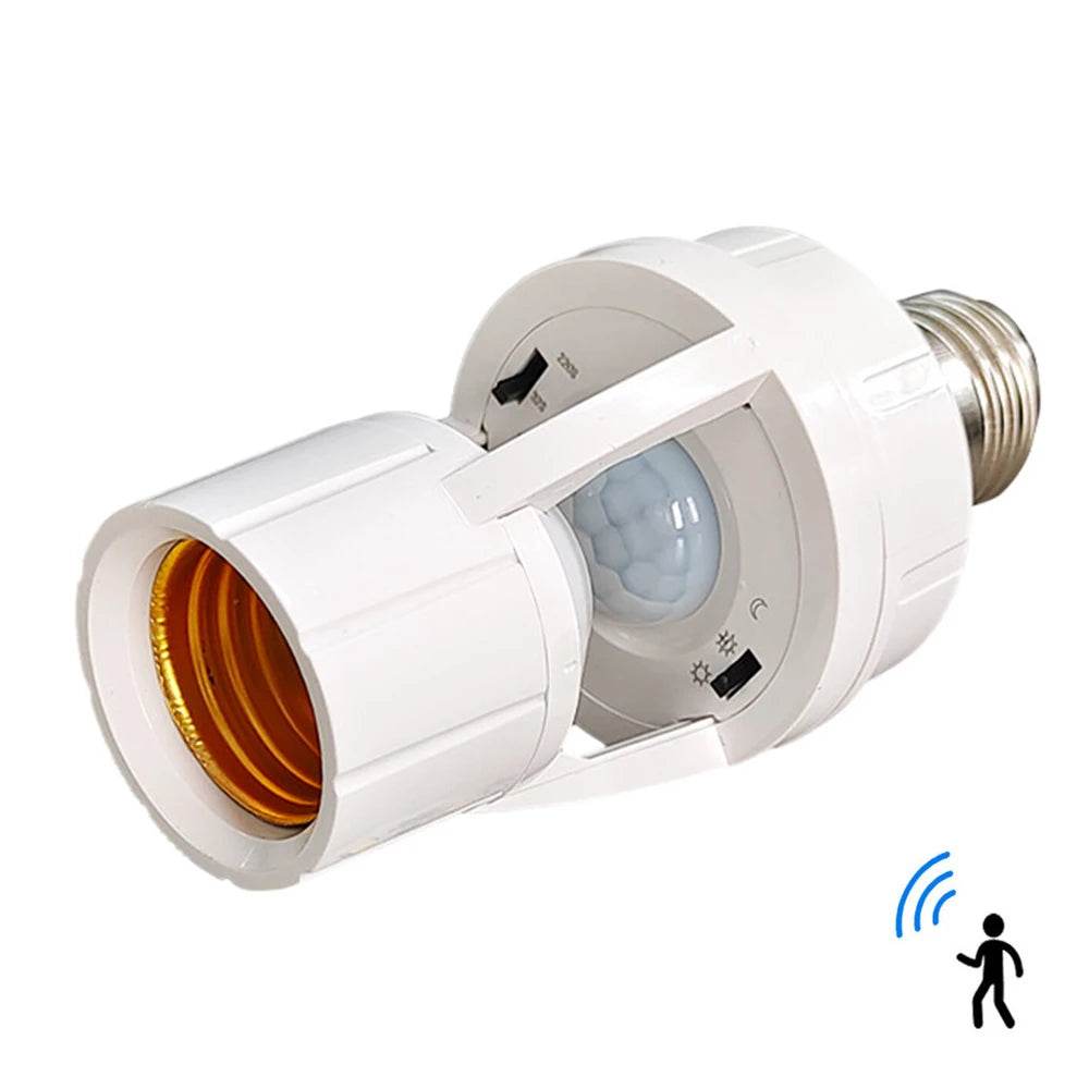 Smart Motion Sensor Light Bulb Holder E27 PIR Induction Sensor Adapter Lamp Base Converter Automatic LED Switch AC 110V 220V - Dreamy-Designs Store Online