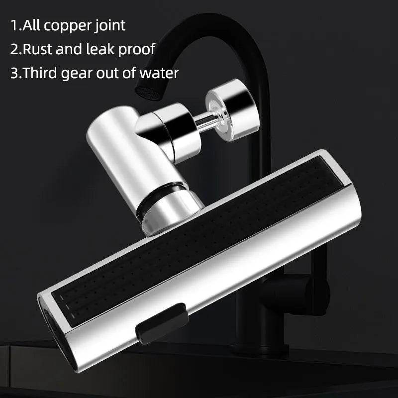 New Kitchen Waterfall Three-mode Universal Swivel Extension Faucet Splash-proof Nozzle Sink Multi-function - Dreamy-Designs Store Online