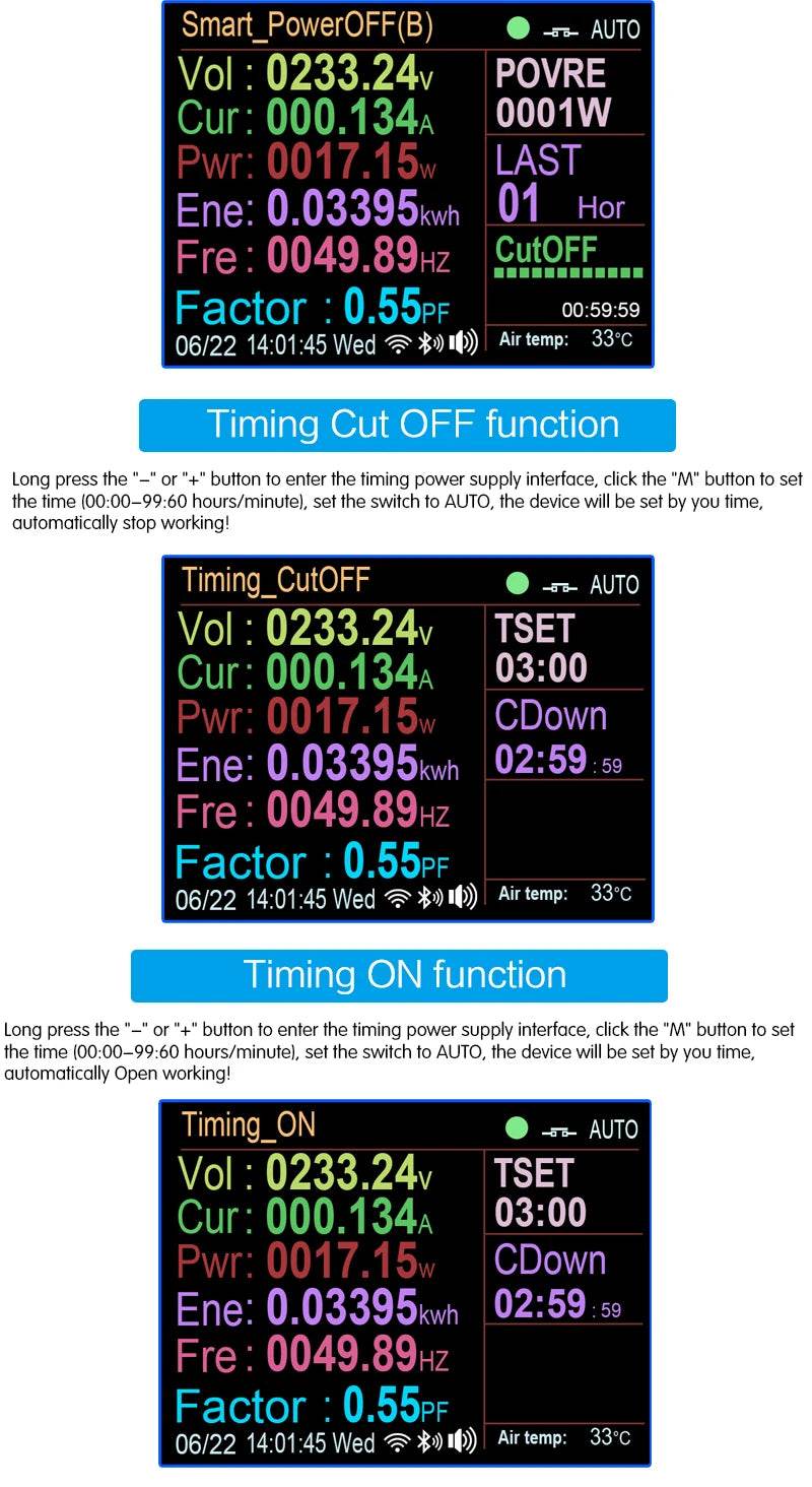 AC220V 110V 16A Tuya WIFI Smart Socket Digital Wattmeter EU Plug Electricity Consumption Power Kwh US AU FR Power Energy Meter - Dreamy-Designs Store Online