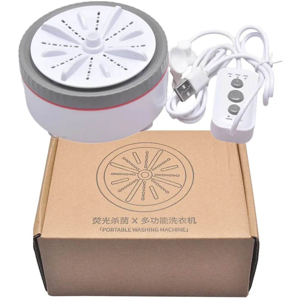 Mini Washing Machine Portable USB (Rotating Turbo) / Ultrasonic Dishwasher For Clothes, Socks, Underwear / Home Kitchen Travel / Remote Control - Dreamy-Designs Store Online