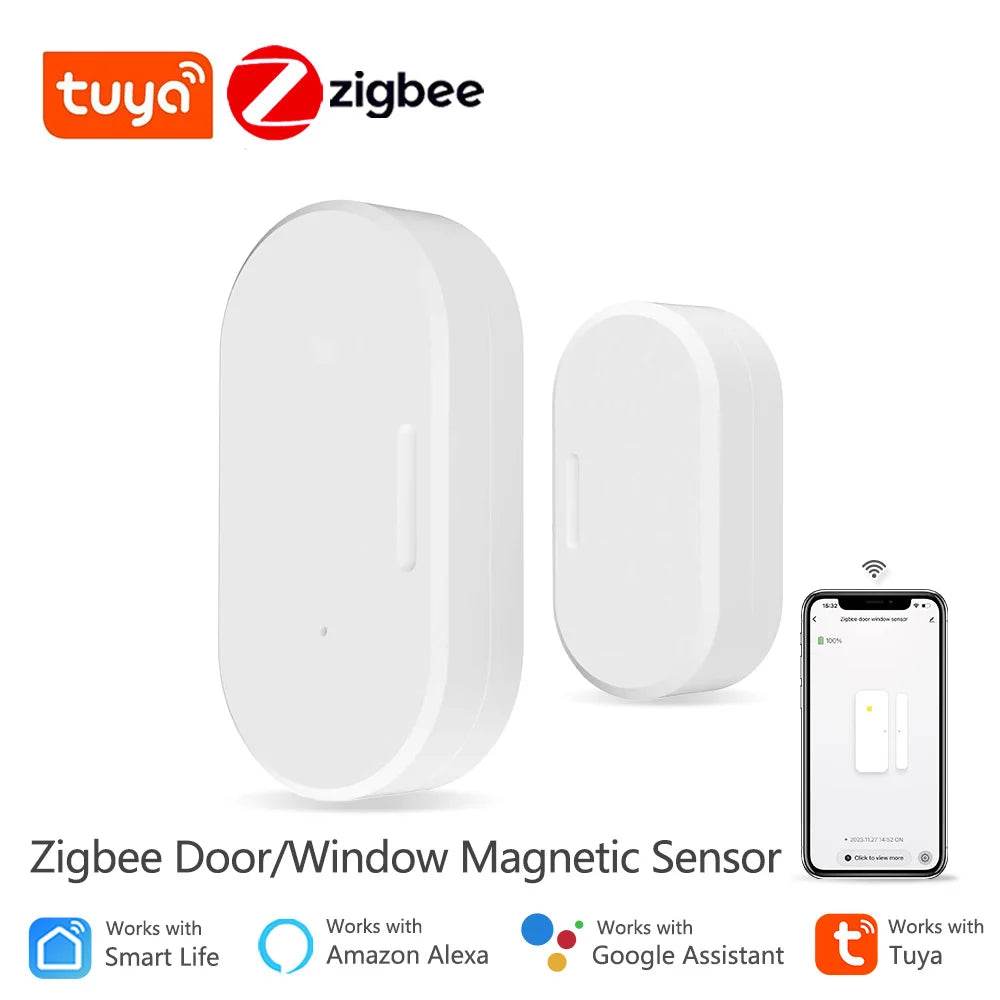 Tuya Zigbee Door Magnetic Sensor Door Window Open Closed Detector Alarm Sensor Smart Life App Works With Alexa Google Home - Dreamy-Designs Store Online