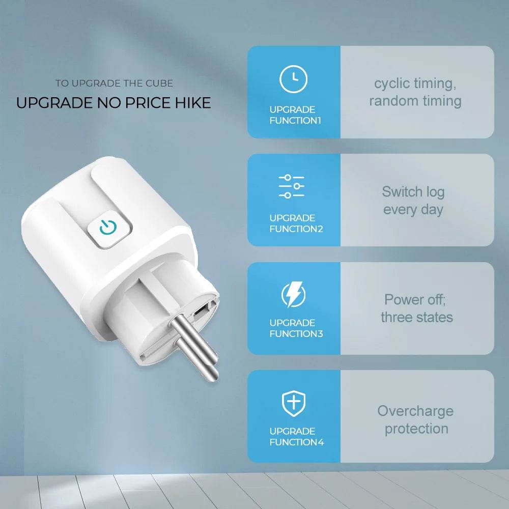 TUYA Smart Plug WiFi/Zigbee Socket EU 16A/20A With Power Monitor Timing Function Voice Control Works With Alexa GoogleHome - Dreamy-Designs Store Online