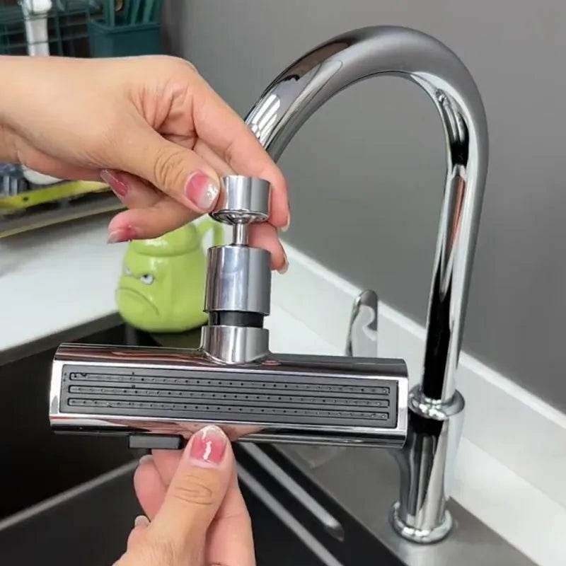 New Kitchen Waterfall Three-mode Universal Swivel Extension Faucet Splash-proof Nozzle Sink Multi-function - Dreamy-Designs Store Online