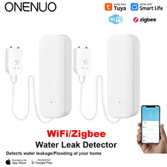 WiFi or Zigbee Water Leak Sensor Tuya Alarm Flood Leak Detector Smart Home Life APP Water Alert Overflow Alarm Security System - Dreamy-Designs Store Online