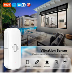 Tuya Smart Life Vibration Sensor ZigBee WiFi Tuya Sensor Monitor App Control Security Protection Zigbee Sensor Motion ShockAlarm - Dreamy-Designs Store Online