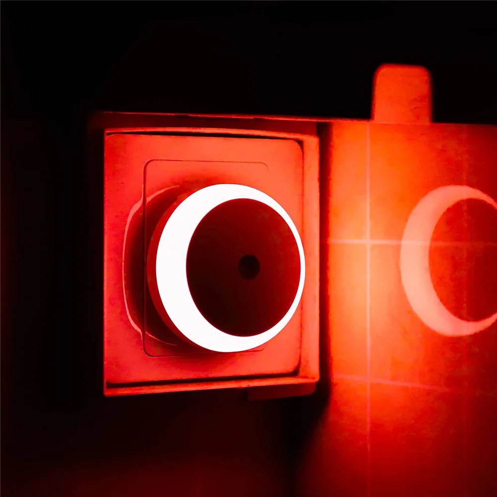 LED Night Light Smart Night Sensor Round Plug in Wall Night Lamp Bathroom Home Kitchen Hallway Staireway Bedroom Nightlight - Dreamy-Designs Store Online