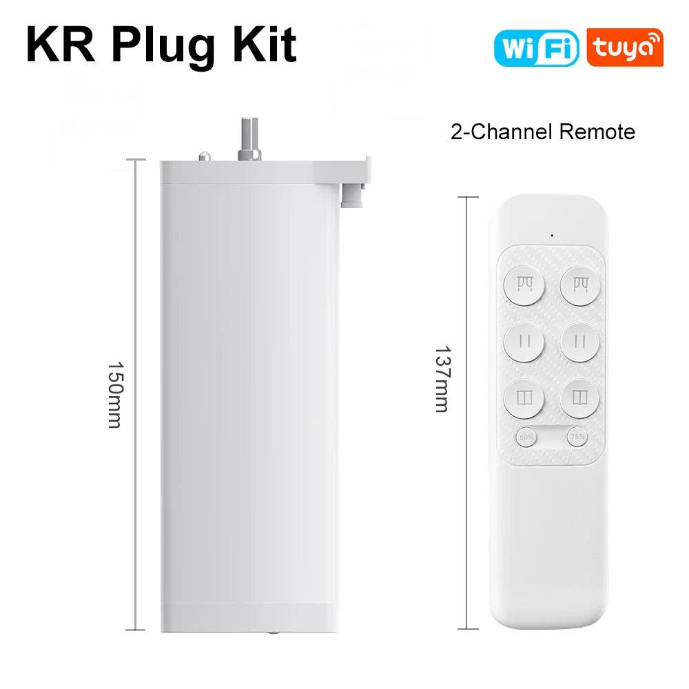 Tuya 155MM 4rd Smart Zigbee/WiFi Electric Shutter Curtain Motor Silent Motor with Remote APPVoice Control With Alexa Google Home - Dreamy-Designs Store Online