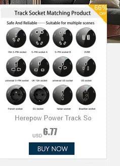 Herepow 118 Series Thailand American Standard Dual USB Wall Socket Smart Home Appliance Plug Adapter Type-c 3.1A Fast Charging - Dreamy-Designs Store Online
