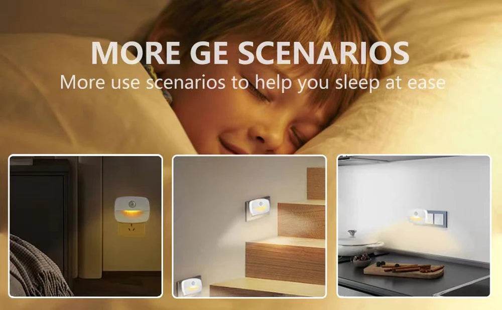 LED Night Light EU Plug In Smart Motion Sensor Light 220V Wall Lamp for Home Aisle WC Hallway Stair Kitchen Bedroom Night Lamp - Dreamy-Designs Store Online