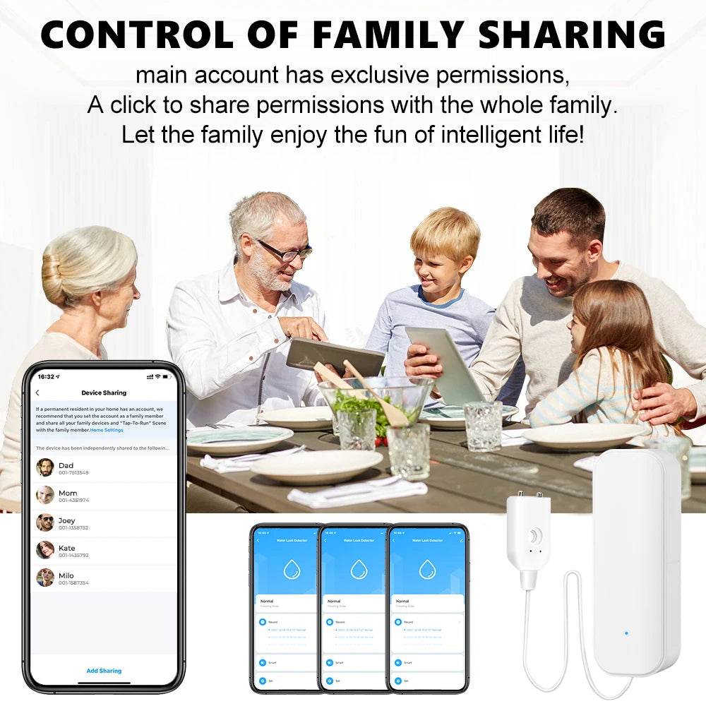 WiFi or Zigbee Water Leak Sensor Tuya Alarm Flood Leak Detector Smart Home Life APP Water Alert Overflow Alarm Security System - Dreamy-Designs Store Online