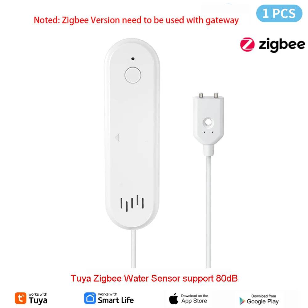WiFi or Zigbee Water Leak Sensor Tuya Alarm Flood Leak Detector Smart Home Life APP Water Alert Overflow Alarm Security System - Dreamy-Designs Store Online
