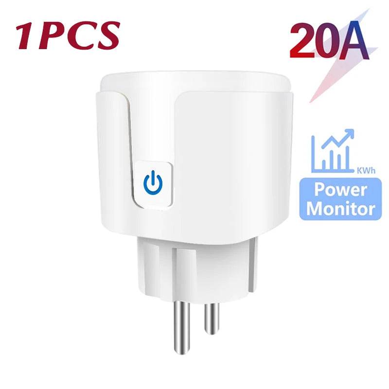 TUYA Smart Plug WiFi/Zigbee Socket EU 16A/20A With Power Monitor Timing Function Voice Control Works With Alexa GoogleHome - Dreamy-Designs Store Online