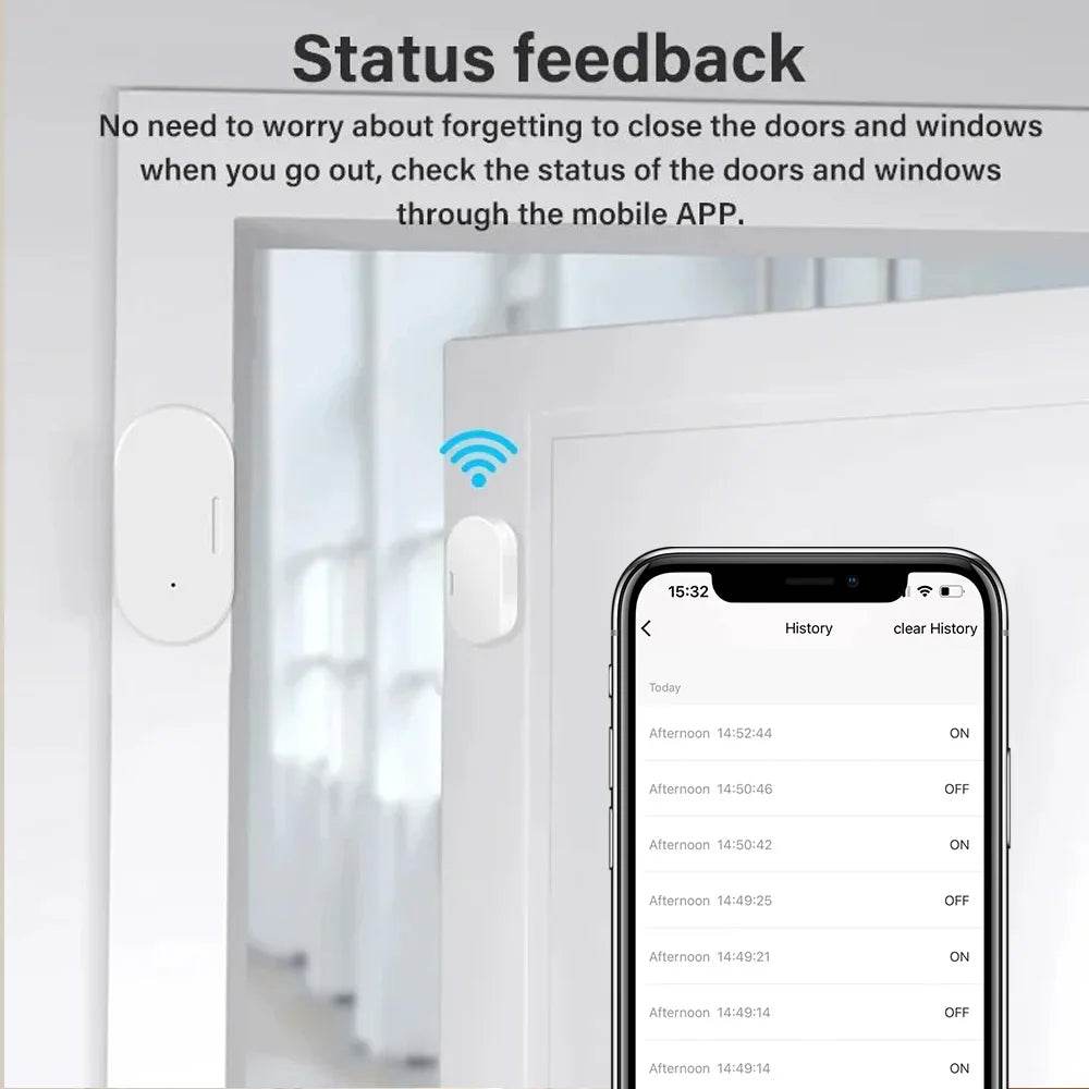 Tuya Zigbee Door Magnetic Sensor Door Window Open Closed Detector Alarm Sensor Smart Life App Works With Alexa Google Home - Dreamy-Designs Store Online