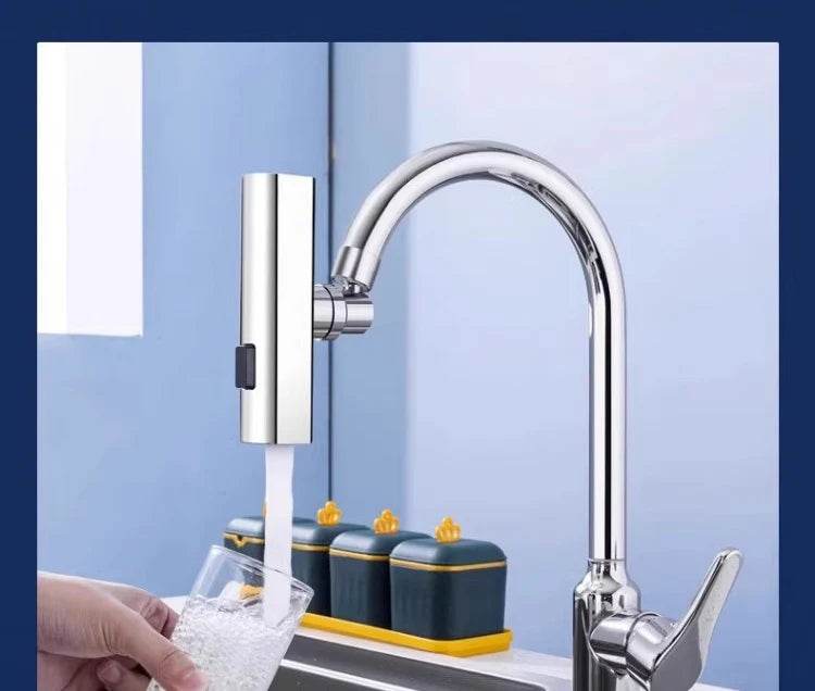 New Kitchen Waterfall Three-mode Universal Swivel Extension Faucet Splash-proof Nozzle Sink Multi-function - Dreamy-Designs Store Online