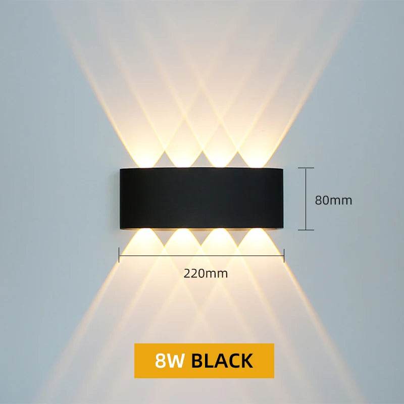 Aluminum LED Wall Lamp Waterproof IP65 Outdoor Garden Lights 8W 12W Interior Wall Light for Bedroom Living Room Stairs Lighting - Dreamy-Designs Store Online