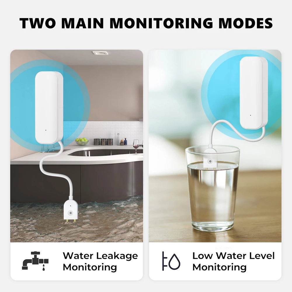WiFi or Zigbee Water Leak Sensor Tuya Alarm Flood Leak Detector Smart Home Life APP Water Alert Overflow Alarm Security System - Dreamy-Designs Store Online