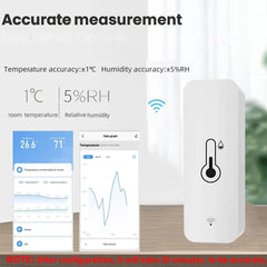 Tuya WiFi Smart Temperature Humidity Sensor Indoor Hygrometer Controller Monitoring Work with Smart Speaker Alexa Google Home - Dreamy-Designs Store Online