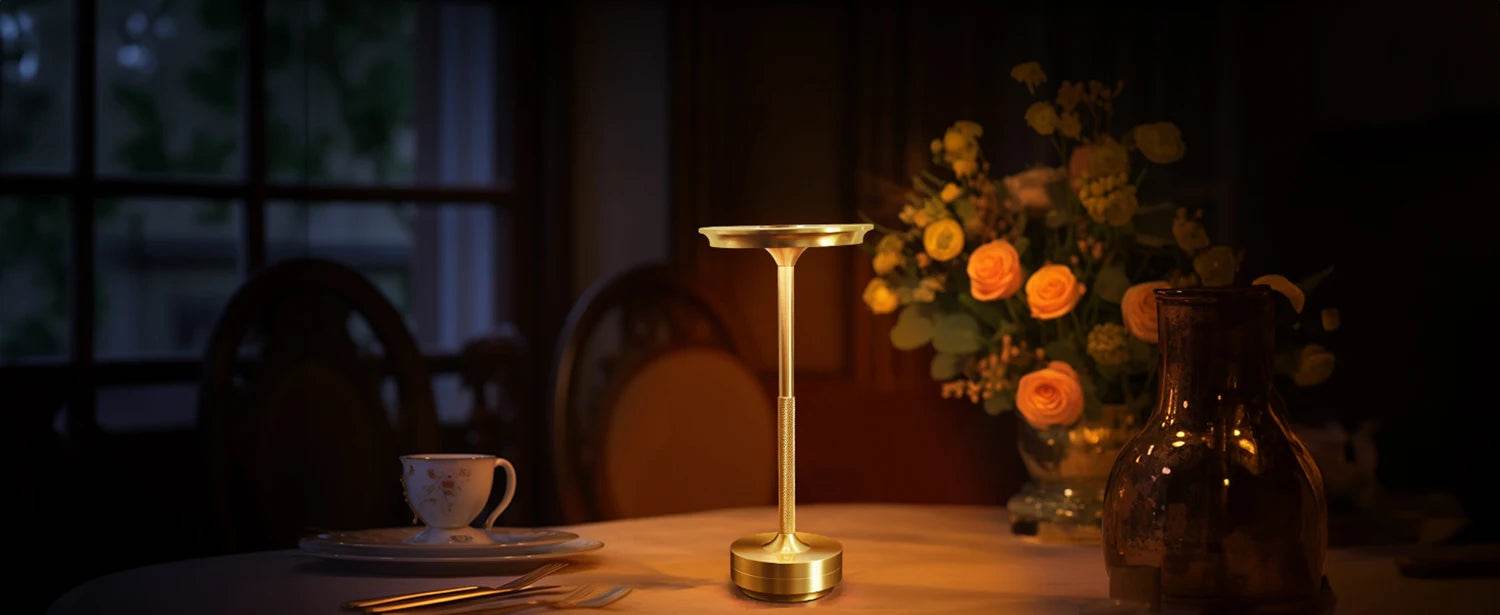 Wierless Simple Charging LED Desk Lamp restaurant Bar Table Lamp Dimming Atmosphere Retro Portable Charging Touch USB Read Lamp - Dreamy-Designs Store Online