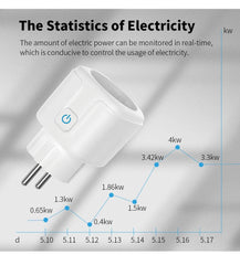 TUYA Smart Plug WiFi/Zigbee Socket EU 16A/20A With Power Monitor Timing Function Voice Control Works With Alexa GoogleHome - Dreamy-Designs Store Online